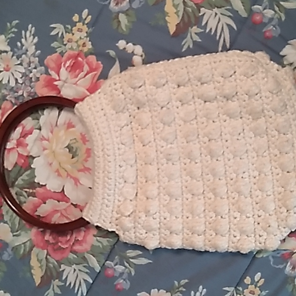 Vintage Hand Crocheted Purse